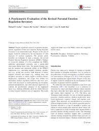 But by answering these questions honestly, parents can help foster healthy feelings about sex. Pdf A Psychometric Evaluation Of The Revised Parental Emotion Regulation Inventory