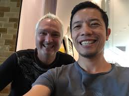 Cameron Wolf Congratulating Midnight for his 10 years in APCOM