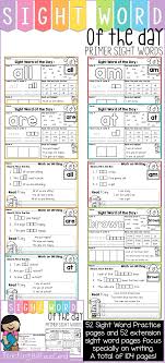 52 Sight Words Practice Pages And 52 Extension Sight Word Pages Focuses Specially On Writing Your Students Sight Words First Grade Writing Sight Word Practice