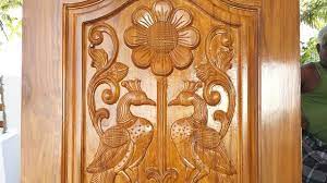 It's pretty, can be changed out regularly, and adds a beautiful touch to your entry. Wooden Flower Door Model Wooden Door Craving Design Main Door Design Youtube