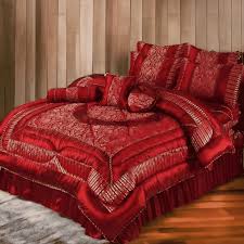 Luxury 14 Piece Red Jacquard Bridal Bed Set for Double Bed