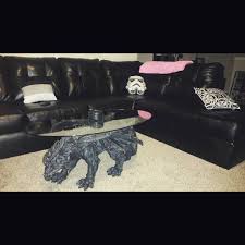 This little steampunk dragon coffee table isn't for sale anymore, it found it's forever home if you search for dragon coffee table on amazon, you'll find a lot of equally awesome things! Our New Coffee Table Dragon Livingroom Coffee Coffeetable Stormtrooper Starwars Pink Black Leather Dragons Mediv Couch Coffee Table Leather