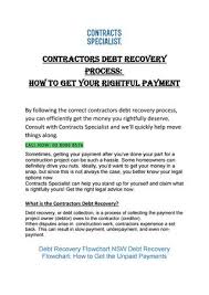 Contracts Specialist Contractor Debt Recovery Process By