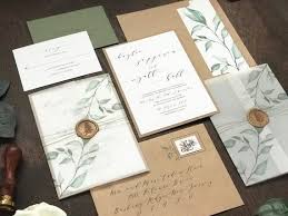 Vellum Wedding Invitation Set With Wax Seal And Printed Etsy Modern Wedding Invitations Wedding Invitation Sets Timeless Wedding Invitations