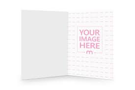 A 3d Mockup Template Of The Inside Of A Foldable Invitation Or Greeting Card A Blank Card Standing Over A Solid Color Postcard Mockup Mockup Generator Mockup