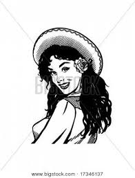Black & white mandala, chevron, and more under creative commons. Mexican Beauty Retro Clip Art Clip Art Art Mexican Art