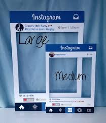 Diy 18th Birthday Photo Booth Props Large Medium Personalised Instagram Photo Booth Prop Frame Perfect For Weddings Birthdays Anniversaries Hen Instagram Party 18th Birthday Party Party Frame