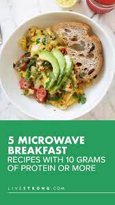 But, there are days when you're too rushed to even roast a tray of. 5 Easy Microwave Breakfast Recipes With 10 Grams Of Protein Or More Livestrong Com Microwave Breakfast Healthy Breakfast Recipes Pumpkin Recipes Healthy