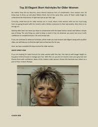 So, if you think to color your hair, white. Top 20 Elegant Short Hairstyles For Older Women By Life Brate Issuu