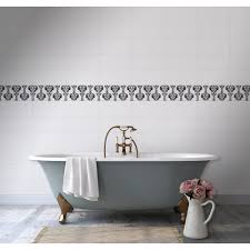 Want your bathrooms to be fresh, relaxing and classy at the same time? Hemingway Tiffany Black White 25 X 50cm Wall Tile