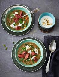 Linsensuppe Mit Spinat Und Merguez Rezept Linsensuppe Linsensuppe Rezept Merguez Rezept