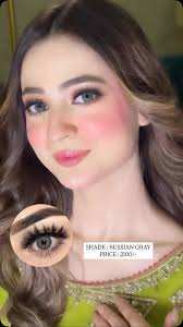 BEAUTIFUL @mehreeen.r WEARING OUR LENSES IN SHADE : RUSSIAN GREY, Price:  Rs. 2100/- , (Get Free Solution, Pouch , Lens case , Travel box ,  Applicator and Tweezer ), Brand : Hkay, Rs.200/- Delivery ...