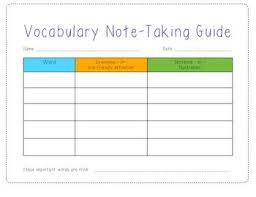 Vocabulary Note Taking Guide Writing Journal Notebook Journal Writing Vocabulary Vocabulary Journal