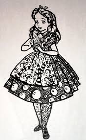 Disney Alice In Wonderland Pdf Zentangle By Mycreeksidestudio Cappellaio Matto Illustrazioni Immagini