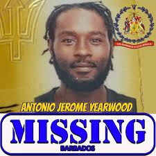 區QDebugMissing man Antonio Jerome Yearwood ("Tone") BARBADOS POLICE SERVICE