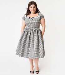 Black And White Gingham Dress Plus Size Pin On Vintage Fashion