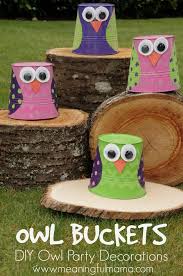 Instructions for downloading this zip folder are at this link. Owl Bucket Craft Bucket Crafts Owl Party Decorations Owl Birthday Parties