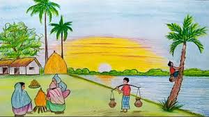 How To Draw Scenery Of Winter Season With Oil Pastel Step By Step Scenery Drawing For Kids Winter Drawings Drawing For Kids