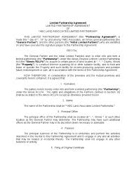 Unlimited liability for general partners only. Form Limited Partnership Agreement Partnership Assignment Law