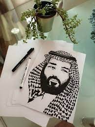 رسم بورتريه بالقلم الاسود