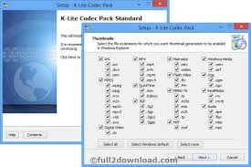 Codecs and directshow filters are needed for encoding and decoding audio and video formats. Download K Lite Codec Pack K Lite Mega Codec Pack Full2download