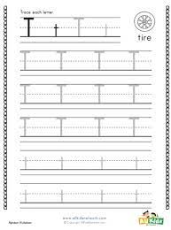 There are worksheets for numbers, for capital letters, or for small letters. Letter T Tracing With 4 Lines All Kids Network