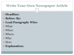 When a teacher or student thinks of the. News Report Below Is An Example Of A Newspaper Article Ppt Download