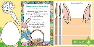 Initially was merely the easter bunny's bodyguard, but was promoted to the role itself after the. Sleeping Easter Bunny Song Props Teacher Made