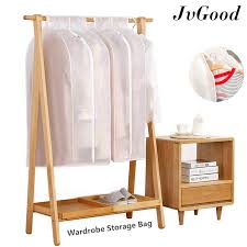 This clothing storage collection is packed with great closet organizer solutions that store large quantities of clothes in a limited space. Jvgood Garment Clothes Dust Cover Protector Wardrobe Closet Storage Bags Translucent With Full Zipper Strap For Coat Dress Wind Coat Buy Sell Online Best Prices In Srilanka Daraz Lk