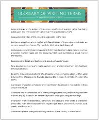 Writing 101 A Glossary Of Writing Terms Ink And Quills Positiv The Villain