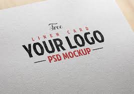 A5 notepad on white desk. Free Linen Effect Card Logo Mockup Psd Good Mockups