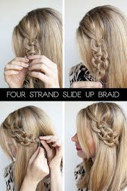Box braids hairstyles can incorporate just about any other trend, one of those being ombre. Hairstyle Tutorial Four Strand Braids And Slide Up Braids Hair Romance