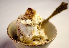 Coconut Graham Ice Cream with Toasted Marshmallows