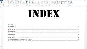 We can adjust the index table's font style. Make Index Table Of Content In Ms Word Youtube