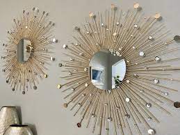Can sunburst wall mirrors be returned? 2 Glamorous Sunburst Mirror Set 29 Starburst Mirror Mirror Wall Decor Sun Mirror Gold Sunburst Mirror Home Decor In 2021 Gold Sunburst Mirror Sunburst Mirror Mirror Wall Decor