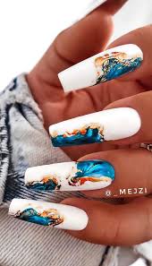 Marble nails are some of the coolest looks to hit pinterest. 57 Pretty Nail Ideas The Nail Art Everyone S Loving Fun Marble Nails