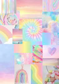 Pastel Rainbow Collage In 2021 Pastel Rainbow Aesthetic Aesthetic Collage Rainbow Aesthetic