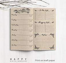 Printable Traveler S Notebook Weekly Insert Regular Tn Bullet Journal Ideas Pages Planner Bullet Journal Bullet Journal
