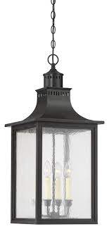 See more ideas about modern farmhouse lighting, farmhouse lighting, modern farmhouse style. 4 Light Modern Farmhouse Outdoor Hanging Lantern Black With Seeded Glass Traditional Outdoor Hanging Lights By Designer Lighting And Fan Houzz