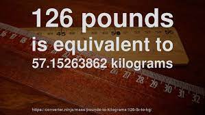 126 kilograms = 277.78 pounds. 126 Lb To Kg How Much Is 126 Pounds In Kilograms Convert