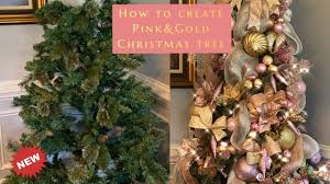 Christmas tree decorations ideas pink and gold. How To Create A Pink Gold Christmas Tree Youtube