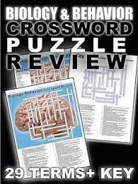 Psychology Biology And Behavior Crossword Puzzle Teaching Psychology Psychology Colleges For Psychology