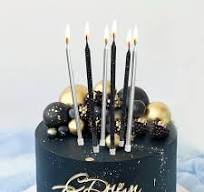 A Set Of 6 Assorted Color Sprinkles With Golden Plating, Long Straight Wax  Birthday Candles For Anniversary, Birthday, Wedding, Party Cake ...