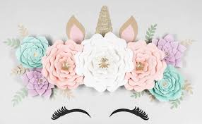 Make Your Very Own Paper Flower Unicorn Wall Decor In 2020 Paper Flower Wall Decor Girls Room Wall Decor Paper Flower Wall