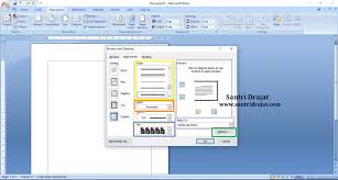 Cara Membuat Border Atau Garis Tepi Di Word Santri Drajat