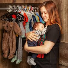 Maybe you would like to learn more about one of these? Baby Closet Clothes Dividers For Nursery 6 Round Size Divider Plastic Clothing Hanging For Kids Plus 12 Hanger Clips For Organizing Infant Girl Boy Closets Organizer By Age From Newborn To Toddler Nursery