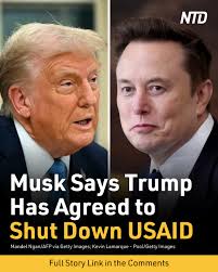 Officials are shutting down a federal agency called the U.S. Agency for  International Development (USAID) with President Donald Trump's blessing,  Elon Musk said
