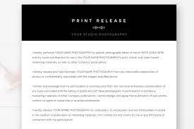 Fillable photography print release form. Photographer Print Release Form Creative Photoshop Templates Creative Market