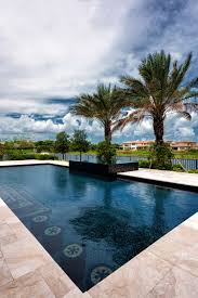 Our stylish pool bar boasts a refreshing lunch menu, custom beverages and panoramic views of downtown fort lauderdale. Custom Modern Pool In Fort Lauderdale Fl Pool Builder Modern Pools Pool Builders Pool