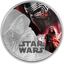 2016 1 Oz Niue Silver Star Wars Kylo Ren Coin Box Coa Moedas Antigas Moedas